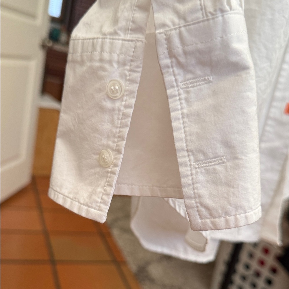 Zara White Casual Button-Down Shirt - Picture 4 of 4